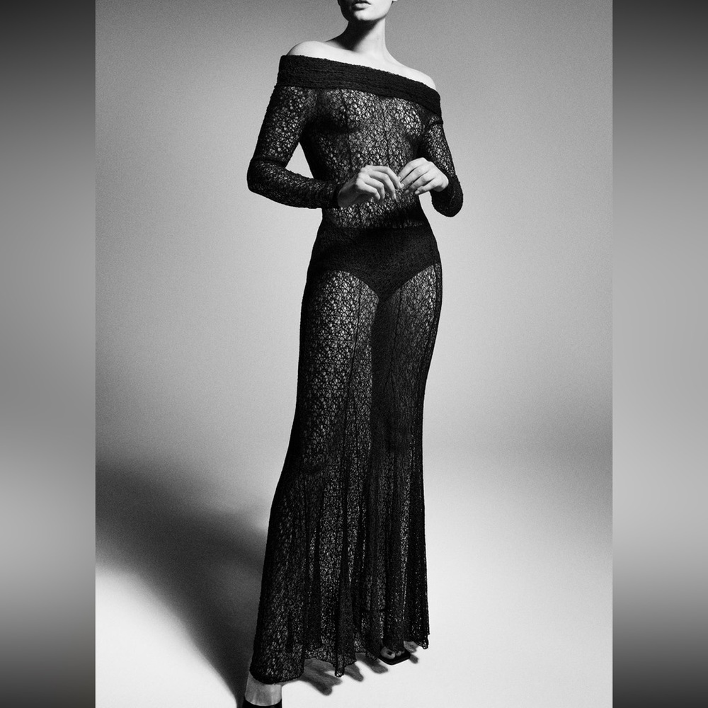 Zara off the shoulder lace dress